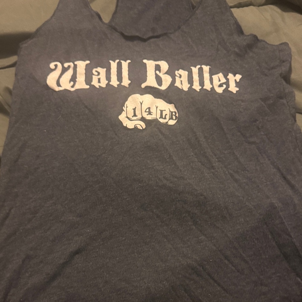 Blue Graphic Tank Top